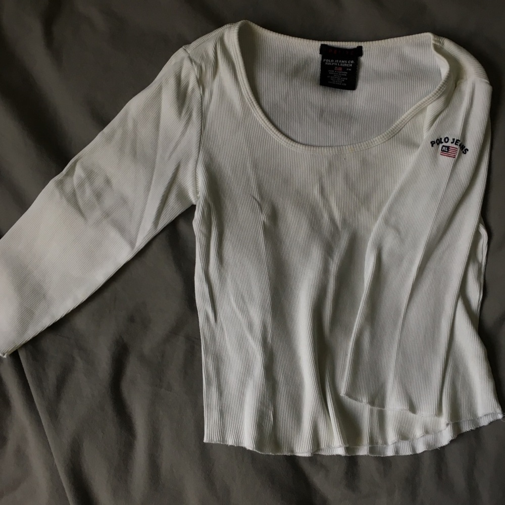 Ralph Lauren Polo white quarter sleeve shirt